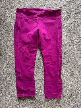 Magenta Active Crop Leggings